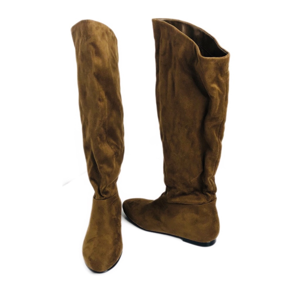 Indigo Road Brown Over Knee Faux Suede Boot 6.5